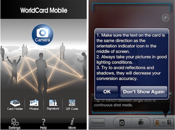 WorldCard Mobile App WorldCard Mobile iPhone Business Card Scanner Review
