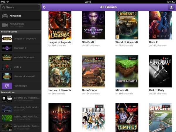 1363647168 Review : Twitch.TV 2.3 iOS App : Blank Streams and Plenty of Crashes.