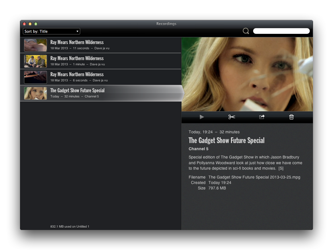 Tizi Recordings And Editing Equinux Tizi.TV Review : Mini USB TV Tuner For Mac