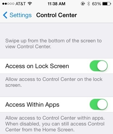 ios7 controlcenteroptions iOS 7 beta 5: Heres what Apple’s Fixed : full change log now