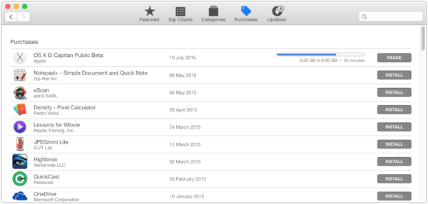 OS X El Capitan Public Beta 6gb Download thumb OS X El Capitan Public Beta Now Available.  Remember To Backup.