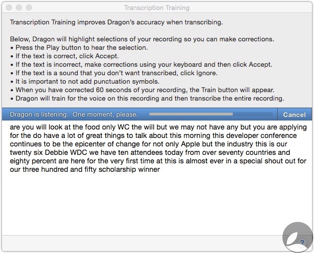 Dragon Transcription Training 1 Dragon Dictate 5 For Mac First Look At Transcription