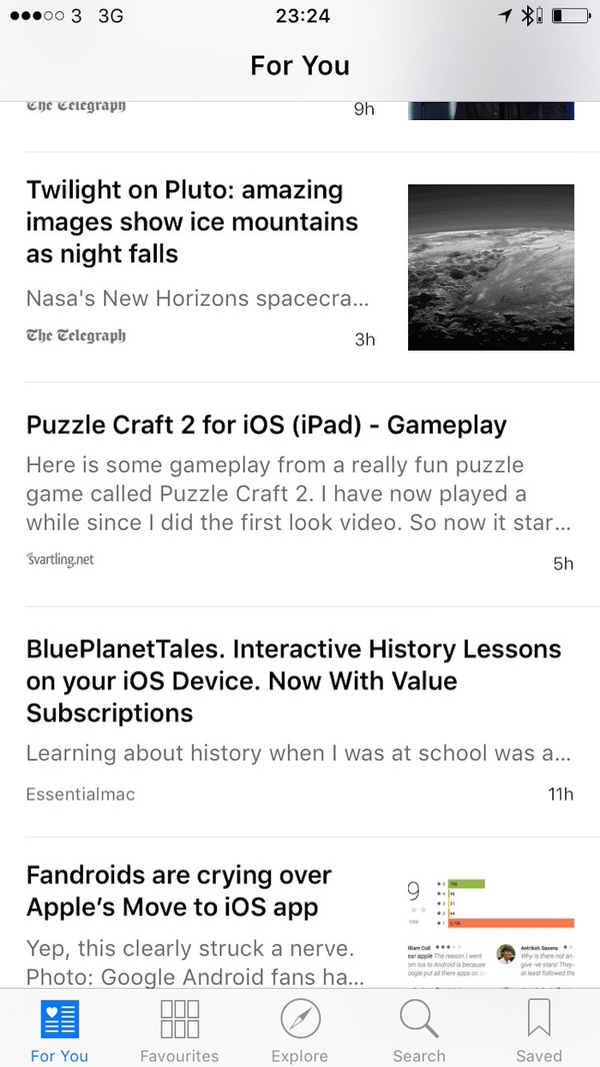 Apple News For You Apple News.  Basically Safari Reader View In Reverse