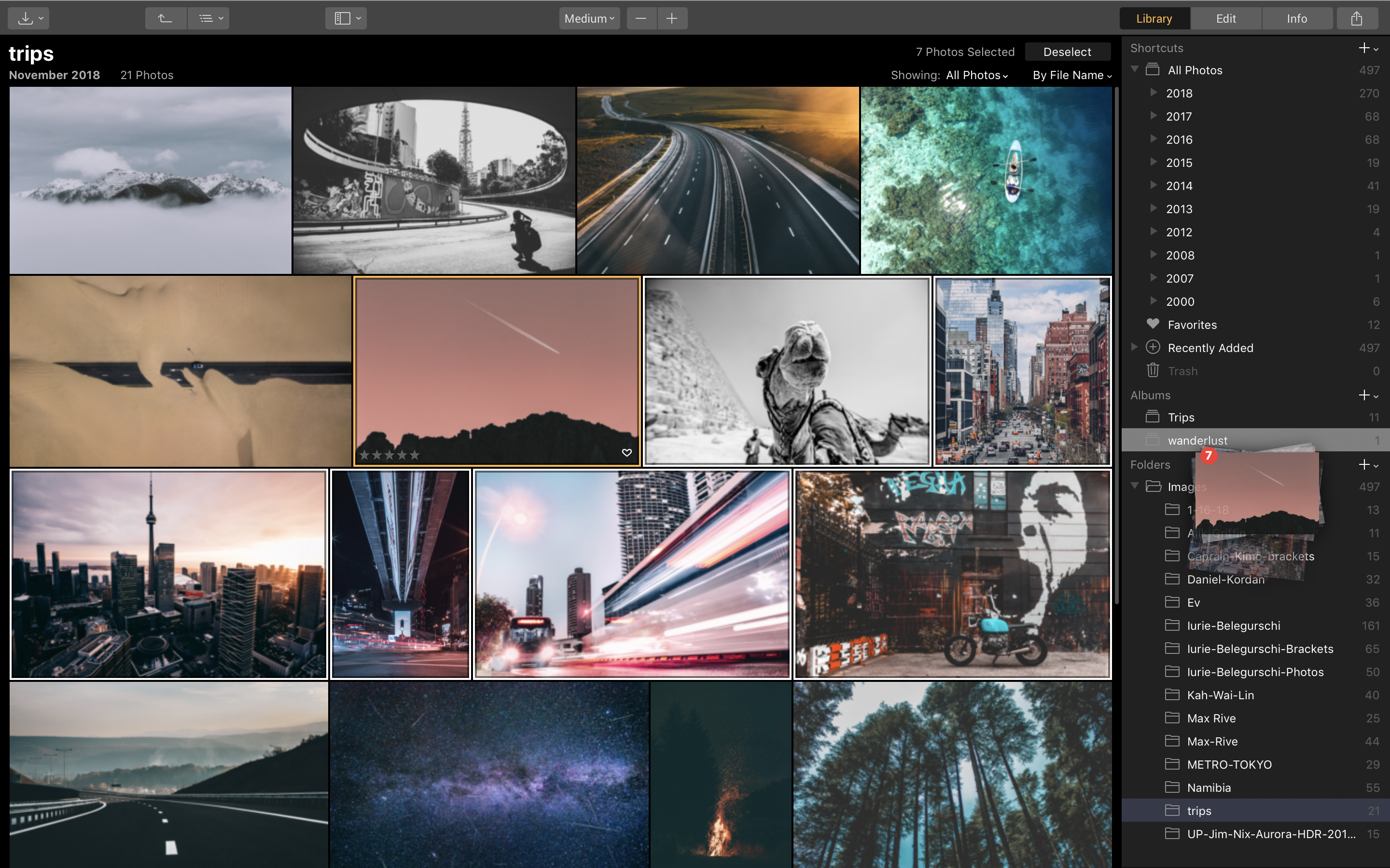 Albums Luminar 3 with Libraries