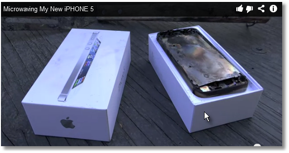 iPhone 5 Gets Microwaved