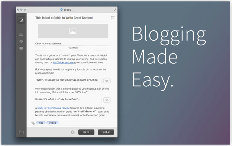 Blogo Wordpress Mac App
