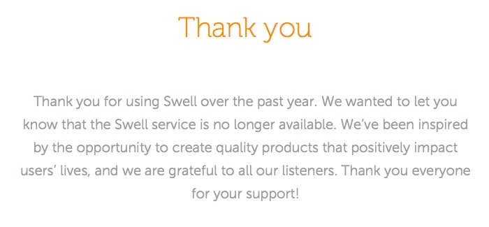 Swell Bought Then Closed Down